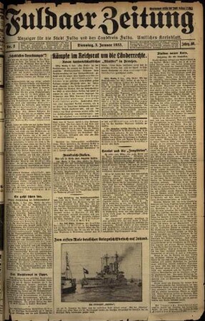 Ausgabe vom Dienstag, den 03. Januar 1933.
