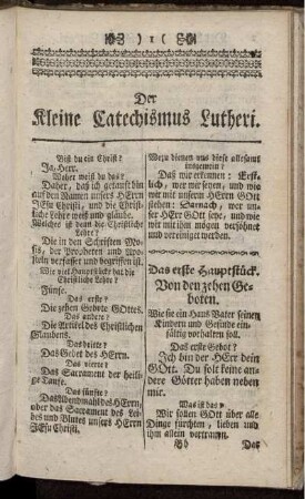 Der Kleine Catechismus Lutheri.