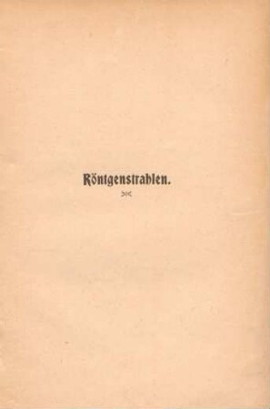 Röntgenstrahlen