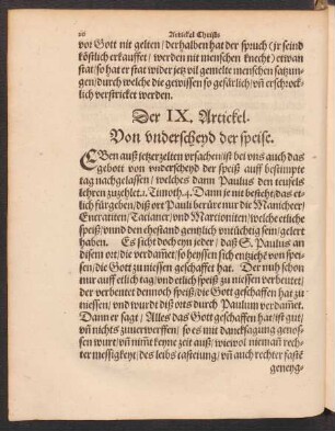 Der IX. Artickel.