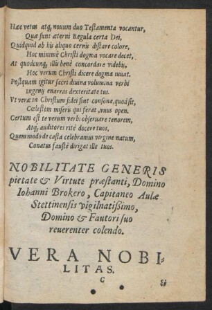 Vera Nobilitas.