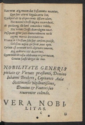 Vera Nobilitas.