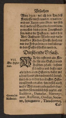 Die sibende Ursach.