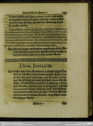 Dom. Iubilate