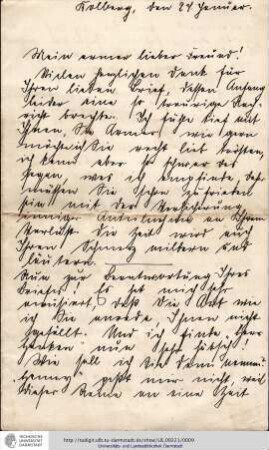 Brief vom 24.01.1909