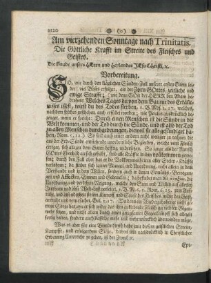 Am vierzehenden Sonntage nach Trinitatis