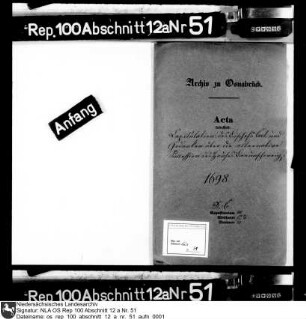 Kapitulation des Bischofs Karl Jospeh von Lothringen und Gedanken über die alternative Succession des Hauses Braunschweig