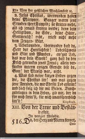 Von der Treue und Beständigkeit.