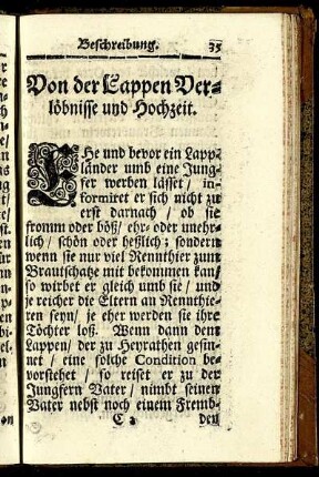 Von der Lappen Verlöbnisse und Hochzeit.