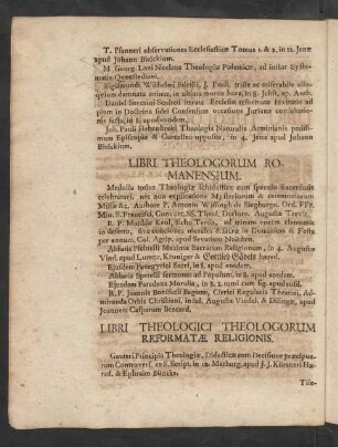 Libri Theologici Romanensium.