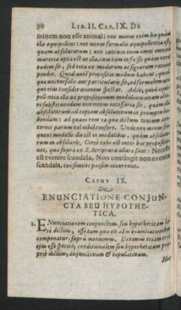Caput IX. De Enunciatione Coniuncta Seu Hypothetica.