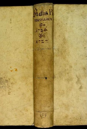 Ratsprotokolle, 1726 Juli 30. - 1727 Aug. 21.