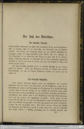 Der Satz des Dänischen