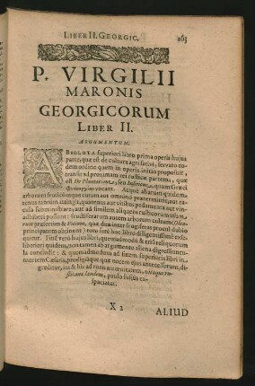 ... Georgicorum Liber II.
