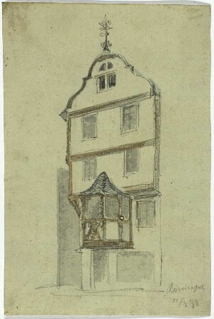 Gebäude in Bernkastel-Kues, Giebelhaus mit Erker