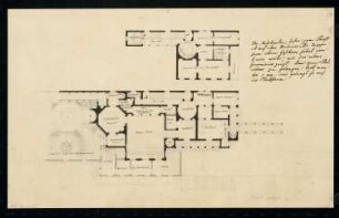 Kasino Monatskonkurrenz April 1835: Grundriss Erdgeschoss, Obergeschoss; Maßstabsleiste