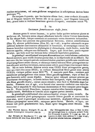 §. 14. Lectionum samaritanarum classis sexta.