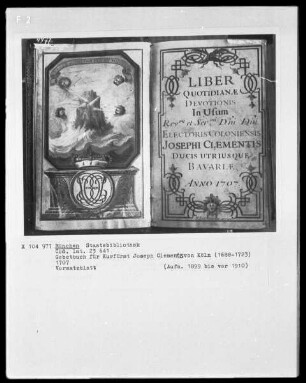Gebetbuch des Kurfürsten von Köln, Joseph Clemens von Bayern (1688-1723)