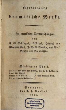 Dramatische Werke, Bd. 7