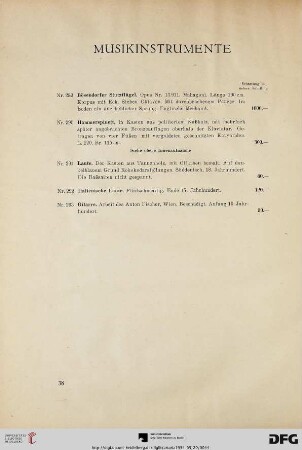Musikinstrumente (Nr. 289-293)