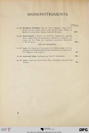 Musikinstrumente (Nr. 289-293)