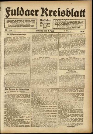 Ausgabe vom Dienstag, den 03. Juni 1919.