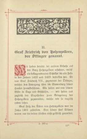11. Graf Friedrich von Hohenzollern, der Öttinger genannt