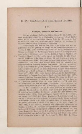 H. Die scandinavischen (nordischen) Staaten