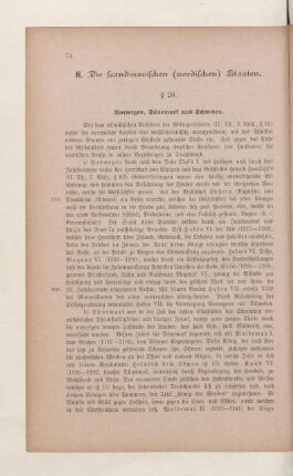 H. Die scandinavischen (nordischen) Staaten