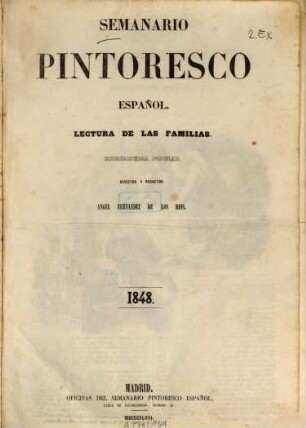 Semanario pintoresco español. 1848
