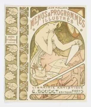 Künstlerin, Titelblatt aus: Leon Maillard, "Menus & Programmes Illustrés"