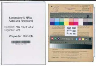 Entnazifizierung Heinrich Weyreuter , geb. 19.08.1904 (Terminverfolger)