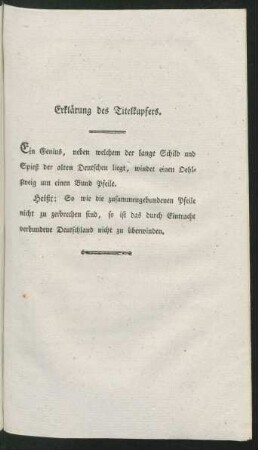 Erklärung des Titelkupfers