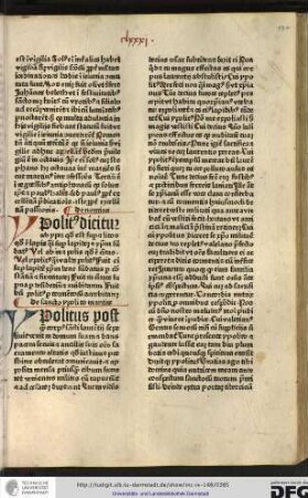 De nomine. Ypolitus dicitur ab yper quod est super et litos quod est lapis quasi super lapidem...