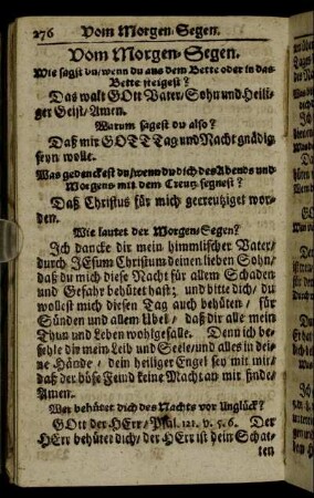 Vom Morgen-Segen.