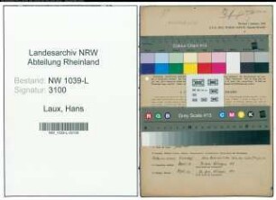 Entnazifizierung Hans Laux , geb. 17.04.1915 (Lehrer)