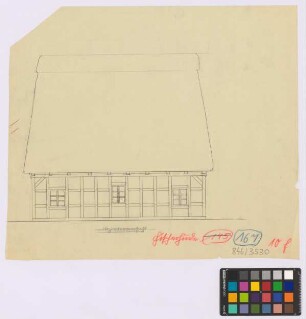 Fischerhude ([Landkreis Achim]): Bauernhaus Querhaus. Haupthaus (Ansicht)