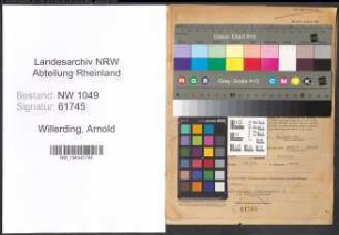 Entnazifizierung Arnold Willerding , geb. 21.12.1906 (Fabrikant)