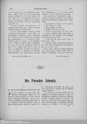 Die Parochie Sebnitz