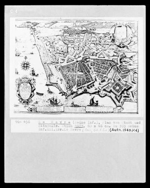 Le Havre: Plan von Stadt und Zitadelle