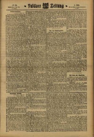 Zweite Ausgabe vom Samstag, den 03. Juni 1911.