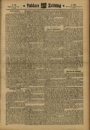 Zweite Ausgabe vom Samstag, den 03. Juni 1911.