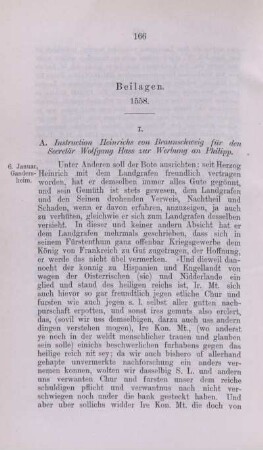 Beilagen. 1558.