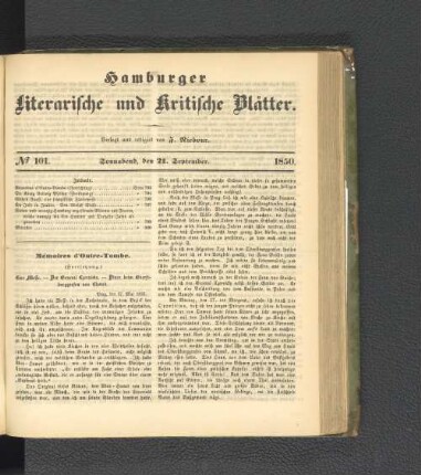 No. 101. 21. September 1850