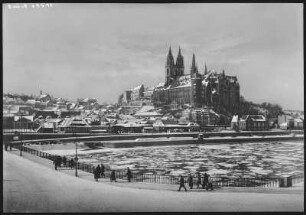 Meißen. Albrechtsburg, Dom , Brücke im Winter