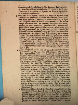 De Comitibus Sublacen. Legatorum. Pro Rmo. Capitulo, & Canonicis Ecclesiae Collegiatae S. Andreae Sublaci : Cum Ven. Monasterio, & RR. Monachis Ecclesiae S. Scholasticae ejusdem Loci ; Restrictus Facti, & Juris