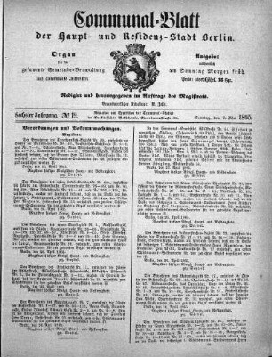 1865,19: No. 19, 7. Mai 1865