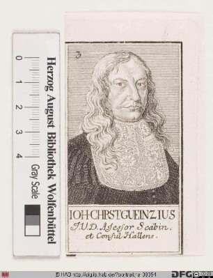 Bildnis Johann Christian Guein(t)z(ius) d. Ä.