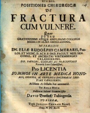 Positiones chir. de fractura cum vulnere