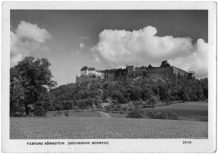 Königstein/Sächs. Schweiz. Festung Königstein, Ansichtskarte